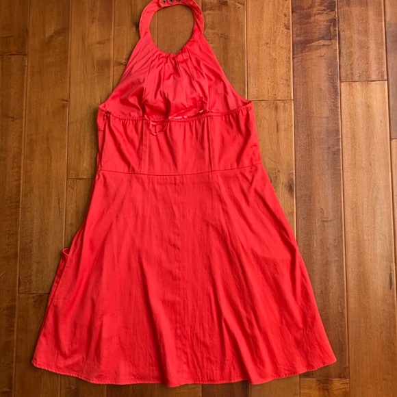 Jessica Simpson Orange Halter Mini Dress M - Picture 3 of 13